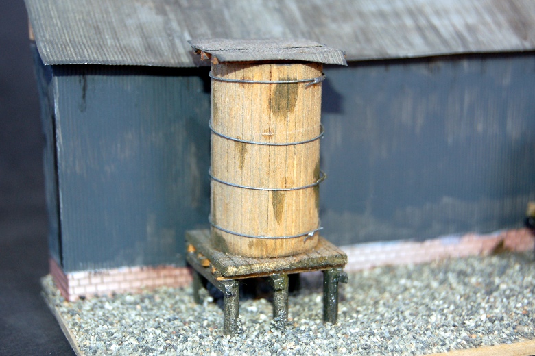 Timber water tank on base