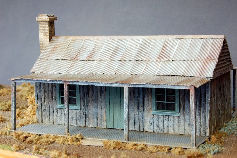 Early slab timber farm house