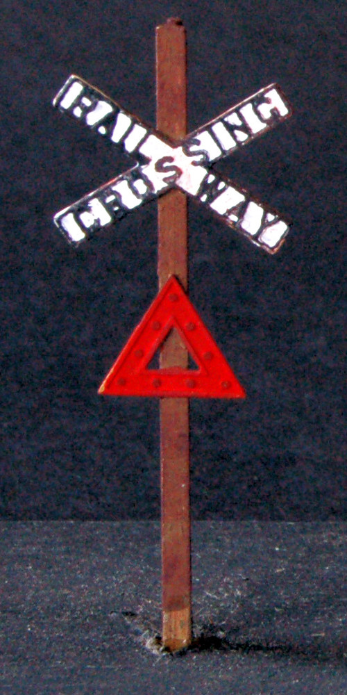 Crossing Sign Post (etched barass)